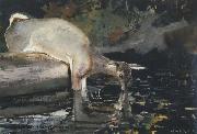 Winslow Homer Deer Drinking (mk44) Spain oil painting artist